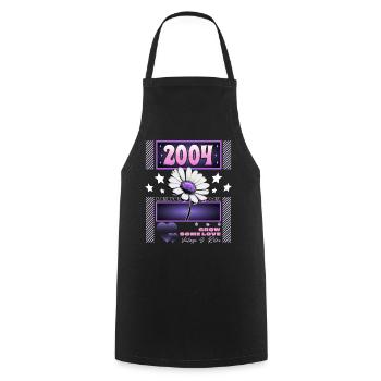 Retro Y2K Year 2004 Birthday Women 20 Years - Cooking Apron - black - Front - AI Model Male 185 dark (185cm)