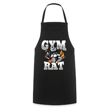 Fitnessstudio Ratte Bodybuilding Motivation Bodybuilding Fitnessstudio - Kochschürze - Schwarz - Vorne - AI Model Male 185 dark (185cm)
