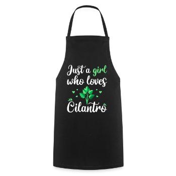 Humour Femme Fille Qui Aime La Coriandre - Tablier de cuisine - noir - Devant - AI Model Male 185 dark (185cm)