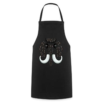 Humor Mammut Wollkostüm Mammut Männer - Kochschürze - Schwarz - Vorne - AI Model Male 185 dark (185cm)