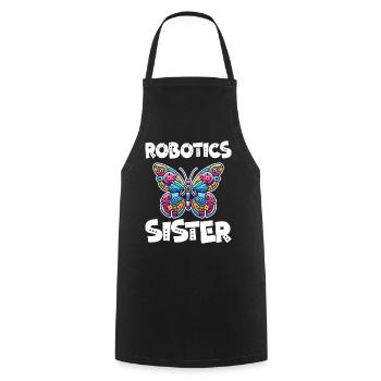 Butterfly Robotic Robot Sister - Cooking Apron - black - Front - AI Model Male 185 dark (185cm)