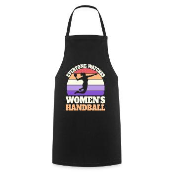 Retro Sport Women's Handball - Cooking Apron - black - Front - AI Model Male 185 dark (185cm)