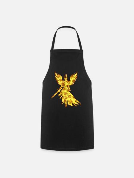 Fleurs Femme Viking Maman Valkyrie - Tablier de cuisine - noir
