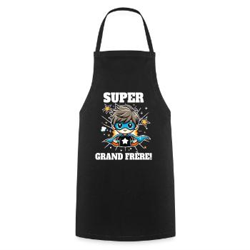 Super Grande Frère Annonce Grossesse - Tablier de cuisine - noir - Devant - AI Model Male 185 dark (185cm)