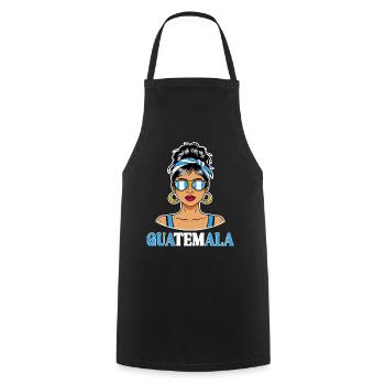 Guatemala Flag Guatemalan Women - Cooking Apron - black - Front - AI Model Male 185 dark (185cm)