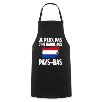 J'Me Barre aux Pays-Bas Voyage Cadeau - Tablier de cuisine - noir - Devant - AI Model Male 185 dark (185cm)