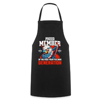 Eagle USA Humor Generation X - Cooking Apron - black - Front - AI Model Male 185 dark (185cm)