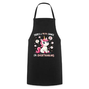 Unicorn Thinks Too Sarcastic Humor - Cooking Apron - black - Front - AI Model Male 185 dark (185cm)