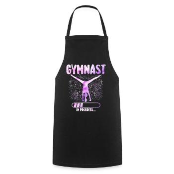 Gymnastik Geschenk Mädchen Turnerin - Kochschürze - Schwarz - Vorne - AI Model Male 185 dark (185cm)