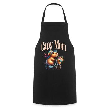 Cadeau Pour Maman Fan De Capybaras - Tablier de cuisine - noir - Devant - AI Model Male 185 dark (185cm)