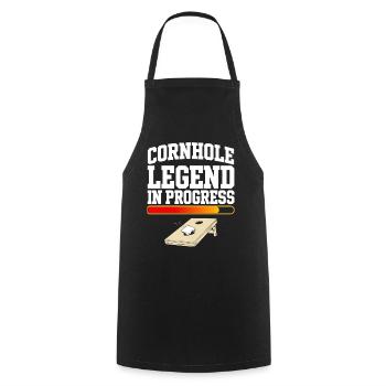 Cornhole Legend Running Cornhole - Kochschürze - Schwarz - Vorne - AI Model Male 185 dark (185cm)