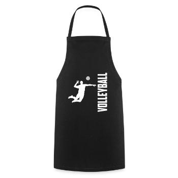 Volleyball volleyball sport - Cooking Apron - black - Front - AI Model Male 185 dark (185cm)