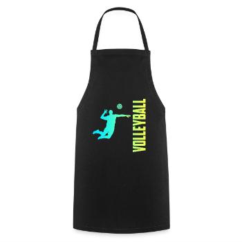 volley-ball - Tablier de cuisine - noir - Devant - AI Model Male 185 dark (185cm)