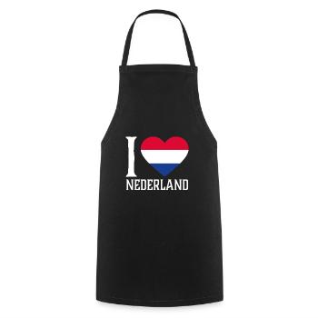 I love Nederland gift - Cooking Apron - black - Front - AI Model Male 185 dark (185cm)