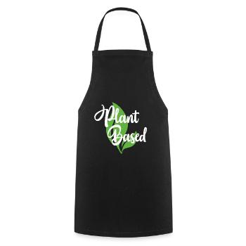 Plant Based Felischfrei Gesund Geschenk - Kochschürze - Schwarz - Vorne - AI Model Male 185 dark (185cm)