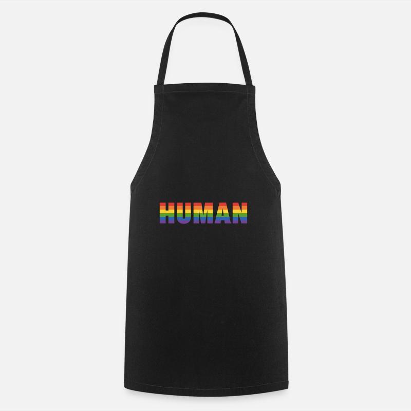 Human LGBT Geschenk - Kochschürze - Schwarz