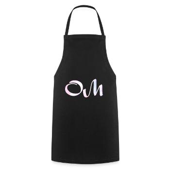 OM Yoga Gift - Cooking Apron - black - Front - AI Model Male 185 dark (185cm)