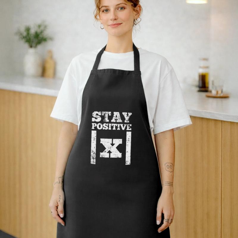 Stay Positive Math Amount Function Gift Cooking Apron