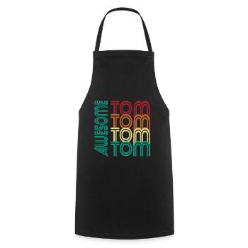 TOM Awesome first name T-shirt personalized gift tom - Cooking Apron - black - Front - AI Model Male 185 dark (185cm)