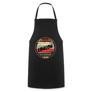 Le vrai le seul l'unique loulou - Tablier de cuisine - noir - Devant - AI Model Male 185 dark (185cm)