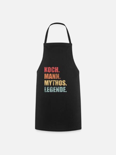 Koch Mann Mythos Legende Vintage - Kochschürze - Schwarz