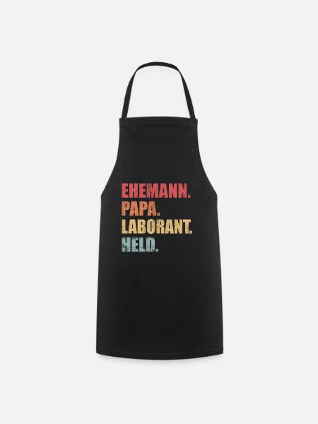 Laborant Ehemann Papa Held Vintage Geschenk - Kochschürze - Schwarz