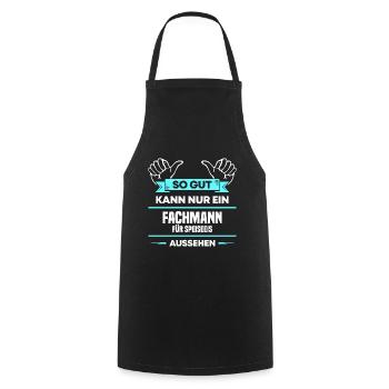 Fachmann Speiseeis Design für stolze Profis - Kochschürze - Schwarz - Vorne - AI Model Male 185 dark (185cm)