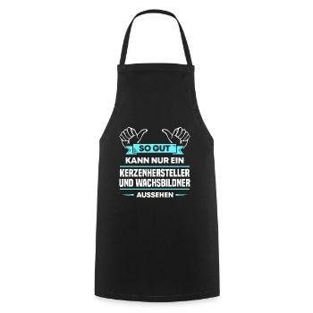 Kerzenhersteller Design für stolze Handwerker - Kochschürze - Schwarz - Vorne - AI Model Male 185 dark (185cm)