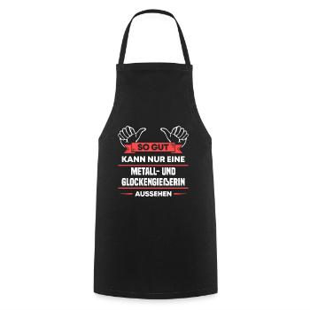 Metall- und Glockengießerin Design für Handwerker - Kochschürze - Schwarz - Vorne - AI Model Male 185 dark (185cm)