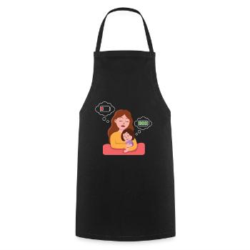 Mother's Day Power Design - Cooking Apron - black - Front - AI Model Male 185 dark (185cm)