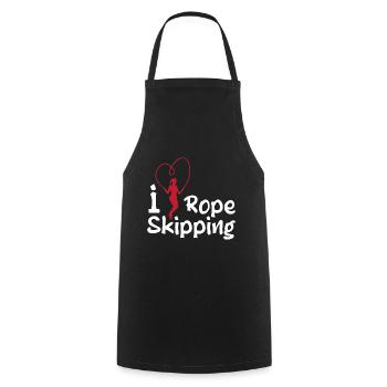 Ich liebe Seilspringen Design für Seilspringer - Kochschürze - Schwarz - Vorne - AI Model Male 185 dark (185cm)