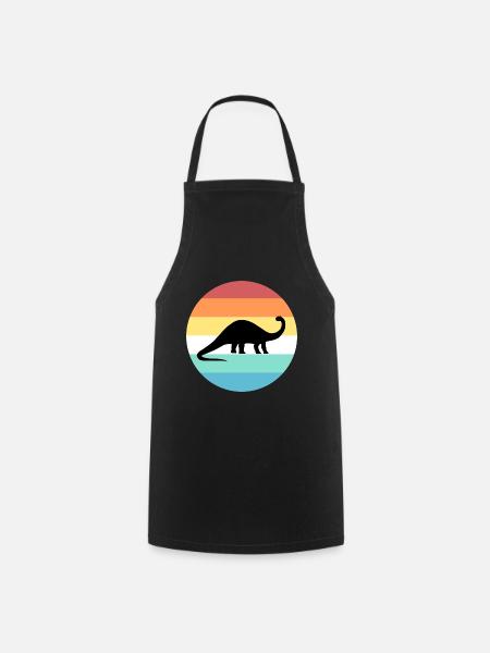 brontosaurus - Cooking Apron - black