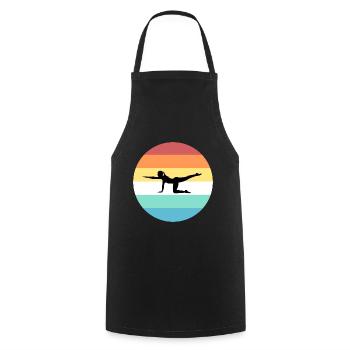 Pilates - Cooking Apron - black - Front - AI Model Male 185 dark (185cm)
