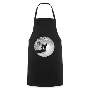 Donkey silhouette moon burro mule mule mom dad - Cooking Apron - black - Front - AI Model Male 185 dark (185cm)