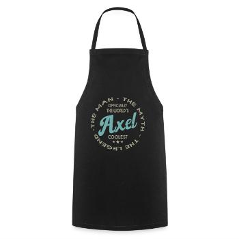AXEL Namensgeschenk T-Shirt personalisiert Axel - Kochschürze - Schwarz - Vorne - AI Model Male 185 dark (185cm)