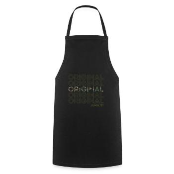 Original Junglist DNB Drum n Bass Darkside Remix - Cooking Apron - black - Front - AI Model Male 185 dark (185cm)