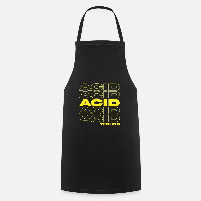 Acid Techno | Wir lieben Acid Techno - Kochschürze - Schwarz