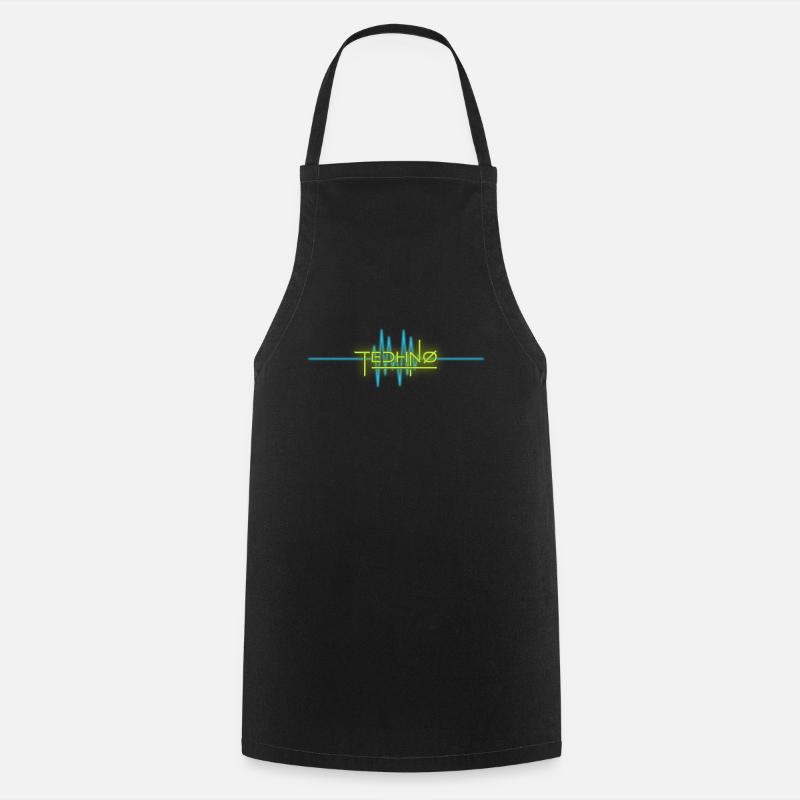 Techno music - Cooking Apron - black