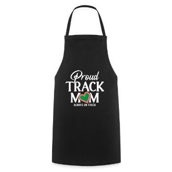 Fière maman athlétisme, toujours à l’affût - Tablier de cuisine - noir - Devant - AI Model Male 185 dark (185cm)