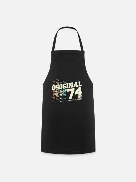 1974 Jahrgang geboren Vintage Retro Geburtstag - Kochschürze - Schwarz