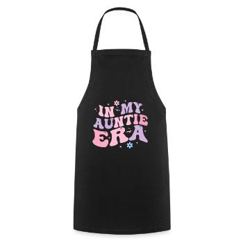In My Auntie Era Baby Announcement for Aunt - Tablier de cuisine - noir - Devant - AI Model Male 185 dark (185cm)