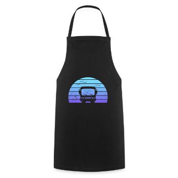 Classic Motorhome Silhouette at Sunset Gift - Cooking Apron - black - Front - AI Model Male 185 dark (185cm)