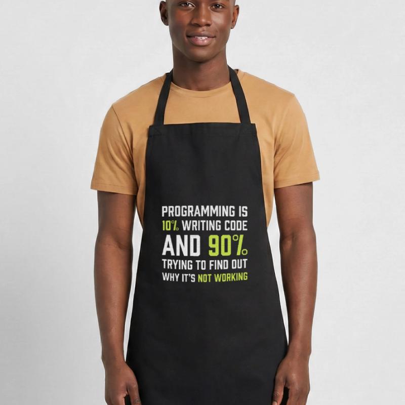 La programmation, c'est 10% d'écriture de code | Cadeau de programmeur Tablier de cuisine