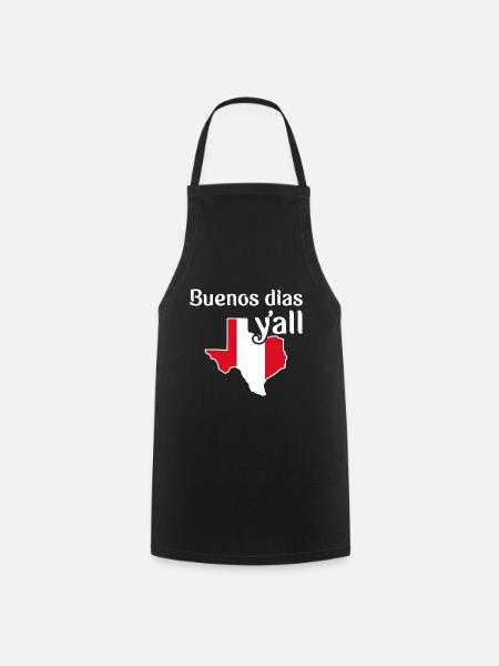 Peruanisch-texanisches Design für Einwanderer - Kochschürze - Schwarz