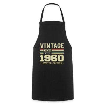 Vintage, 1960er Jahre, Retro, 1960er Jahre, Geburtstagsgeschenk - Kochschürze - Schwarz - Vorne - AI Model Male 185 dark (185cm)