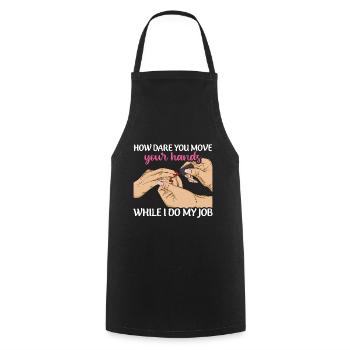 Nail design Design for a nail designer - Cooking Apron - black - Front - AI Model Male 185 dark (185cm)