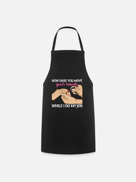 Nail design Design for a nail designer - Cooking Apron - black