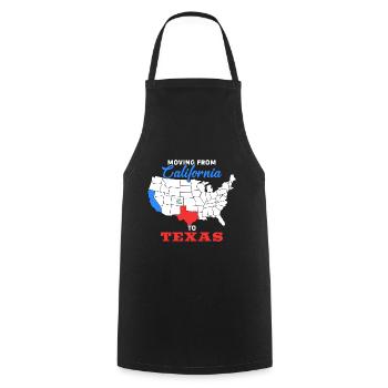 Umzug nach Texas Design für stolze Texaner - Kochschürze - Schwarz - Vorne - AI Model Male 185 dark (185cm)