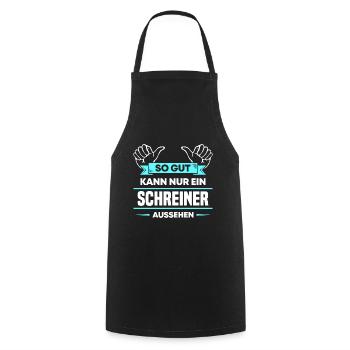 Schreiner Design für stolze Handwerker - Kochschürze - Schwarz - Vorne - AI Model Male 185 dark (185cm)