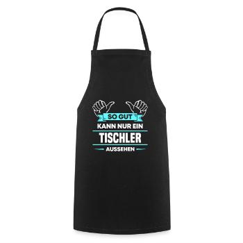Tischler Design für stolze Handwerker - Kochschürze - Schwarz - Vorne - AI Model Male 185 dark (185cm)
